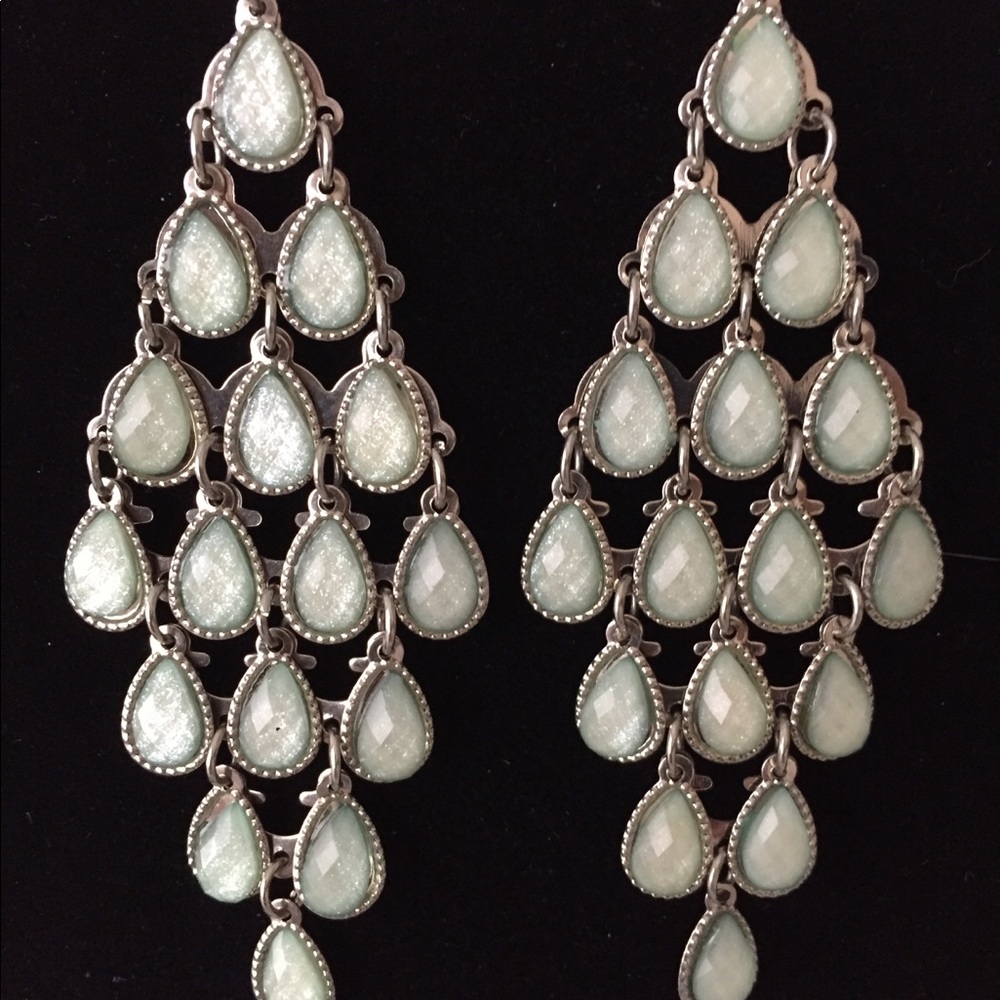 LT BLUE WATERFALL EARRINGS
